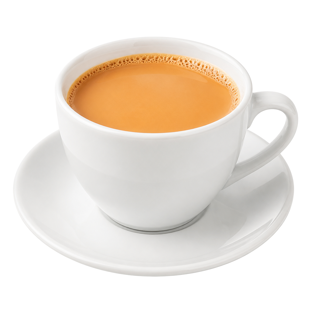 Chai served in a porcelain cup