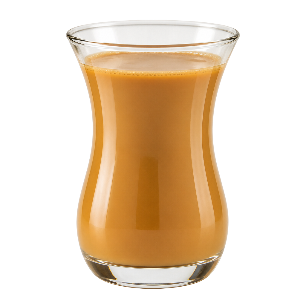 Chai served in a tulip glass